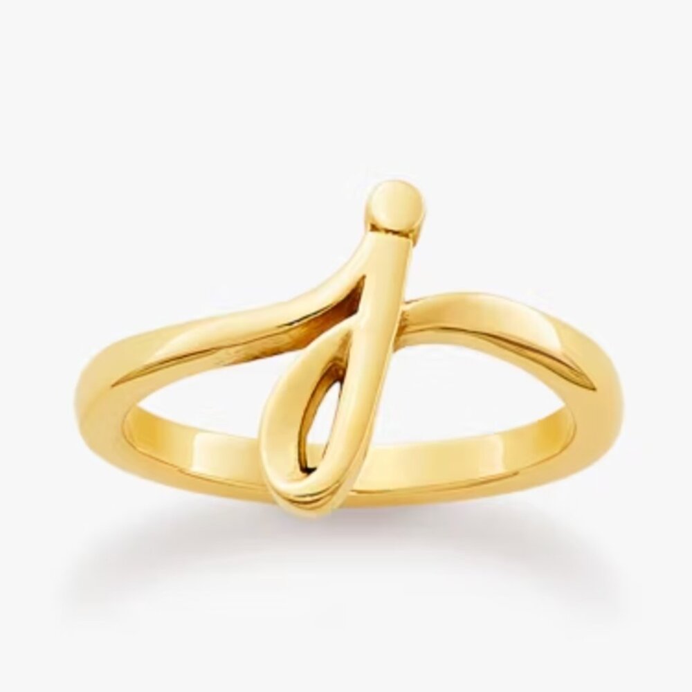 James Avery Script Initial Ring 14k Gold - Letter "J" 6.5